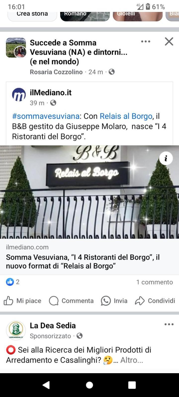 Relais Al Borgo Bed and Breakfast Somma Vesuviana Exteriör bild